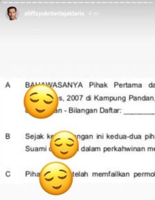 surat permohonan cerai aliff syukri