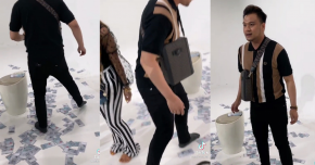 Video Iqbal pijak duit di TikTok