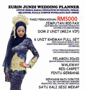 pakej wedding zurin jundi