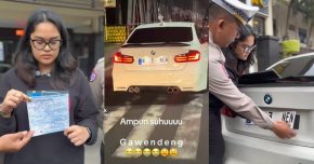 wanita disaman guna no plat nenen untuk konten