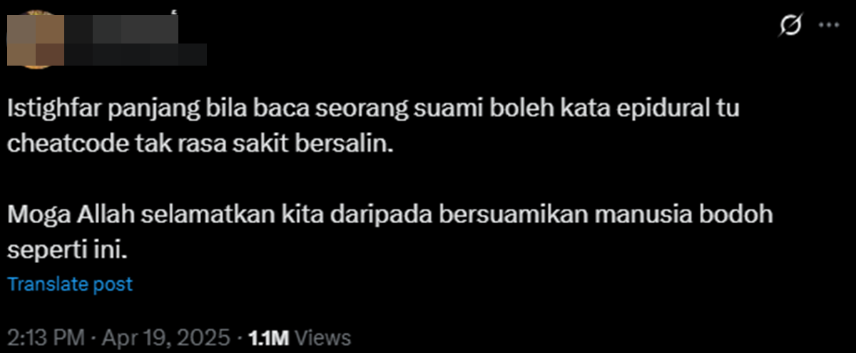 #Hiburan: Kenyataan Jofliam Tentang Epidural Cheatcode Buat Ibu Hamil Tak Rasa Sakit Bersalin Buat