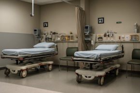 gambar katil rawatan di hospital