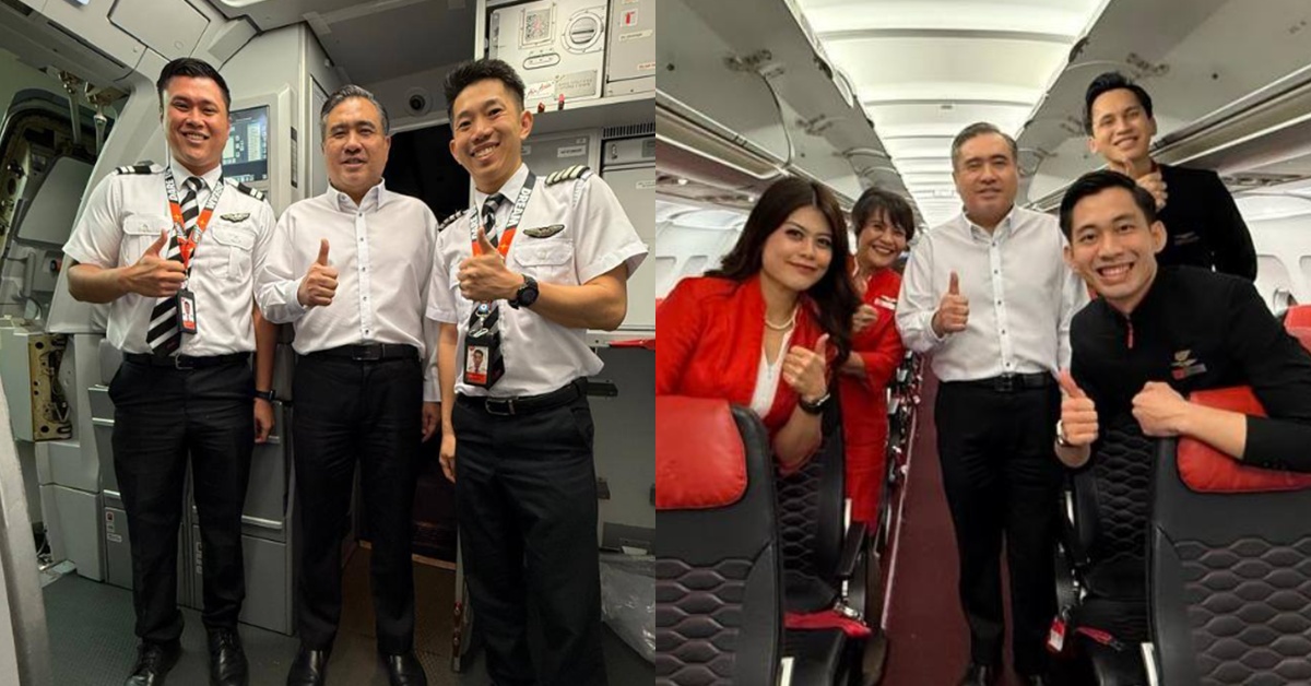 “Penerbangan 50 Minit Menjadi 4 Jam…” – Berdepan Cuaca Buruk, Anthony Loke Puji Juruterbang & Kru Kabin AirAsia