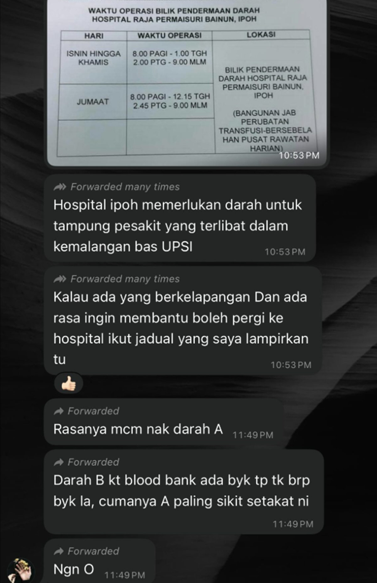 derma darah untuk pelajar UPSI