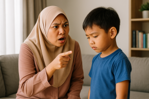 mak marah anak cakap bahasa indonesia