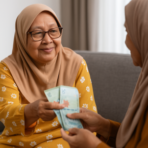 anak kesal mak habiskan duit hibah