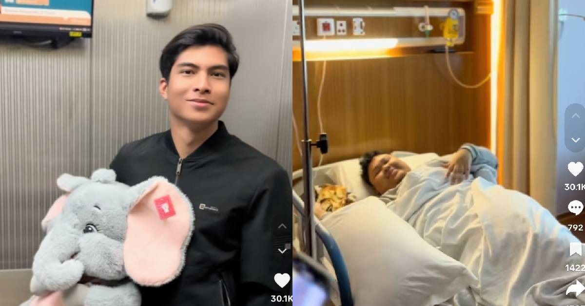 “Get Well Soon My Dear..” – Cik B Tersipu Malu, ‘Bodyguard’ Kacak Lawat Di Hospital