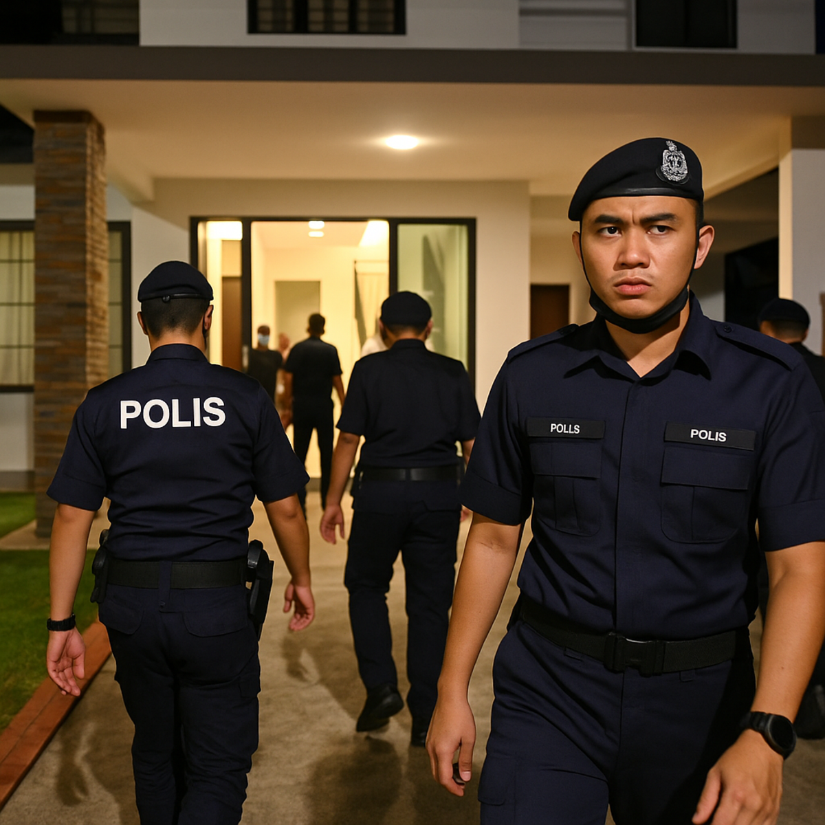 polis serbu banglo