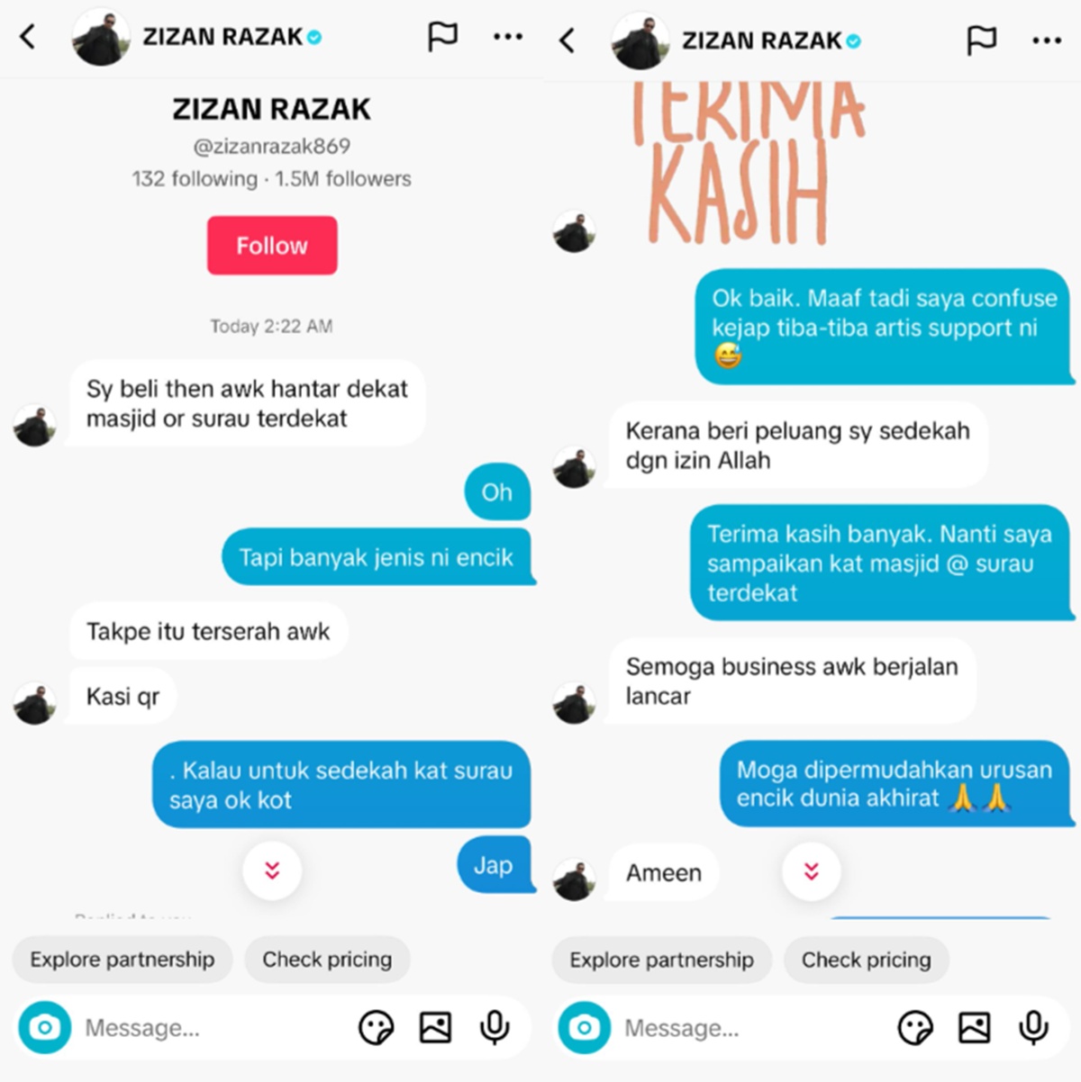 zizan razak support biz kecil di TikTok