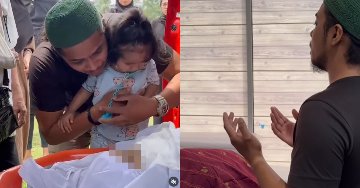 (VIDEO) Isteri Meninggal Dunia Selepas Lahirkan Anak Kedua, Netizen Menangis Dengar Doa Suami Di Sisi Jenazah