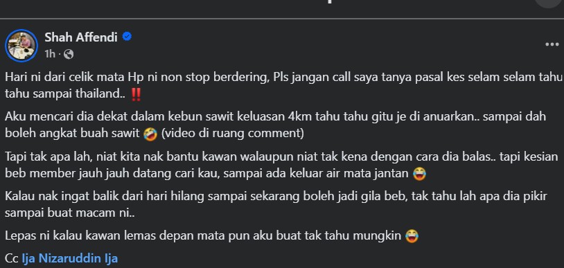kenalan ija influencer hilang