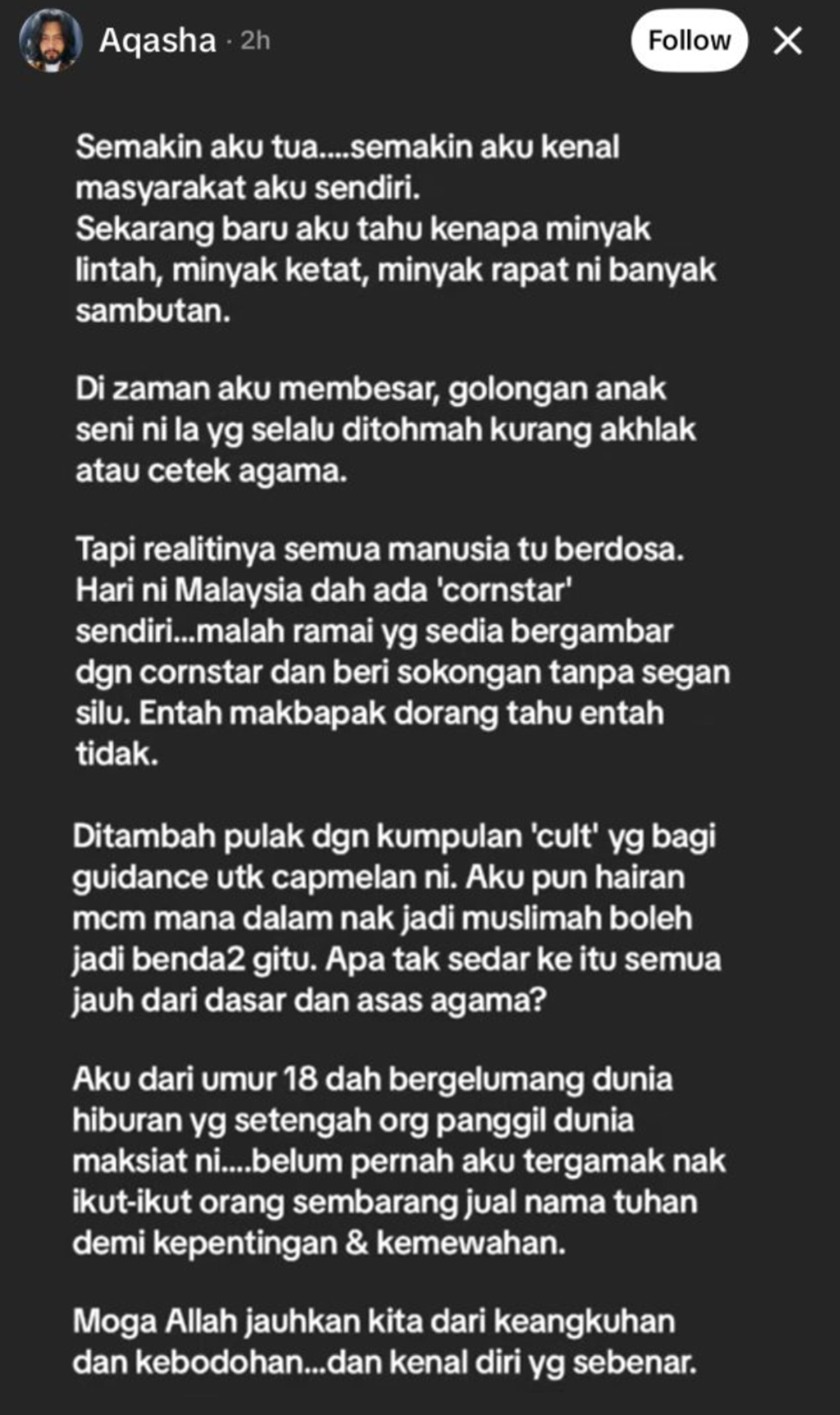 TikTok story Aqasha