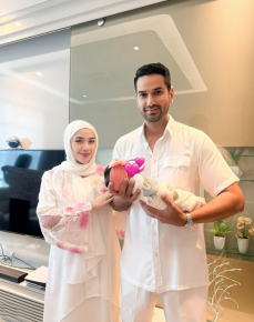 Shaniena Natasya bersama suami dan anak