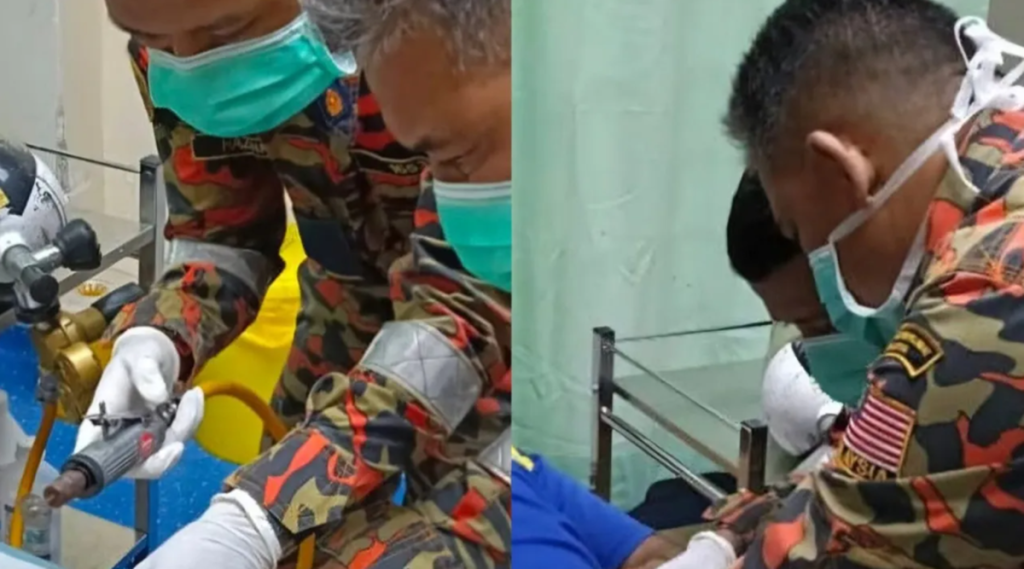 anu tersekat dalam besi mentol