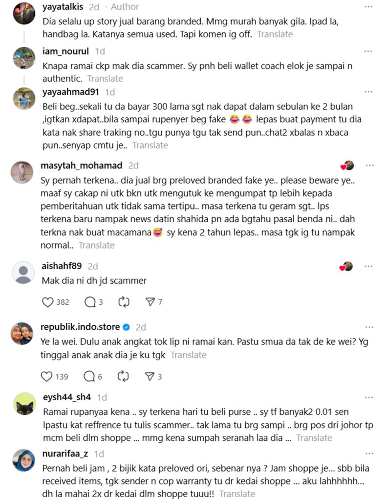 mak anak angkat aliff syukri scammer