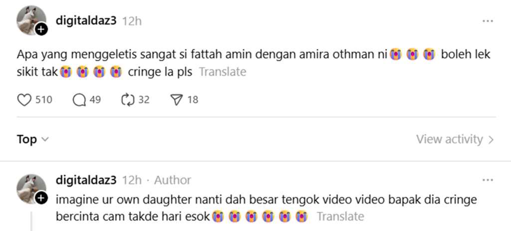 netizen kecam fattah amin dan amira othman
