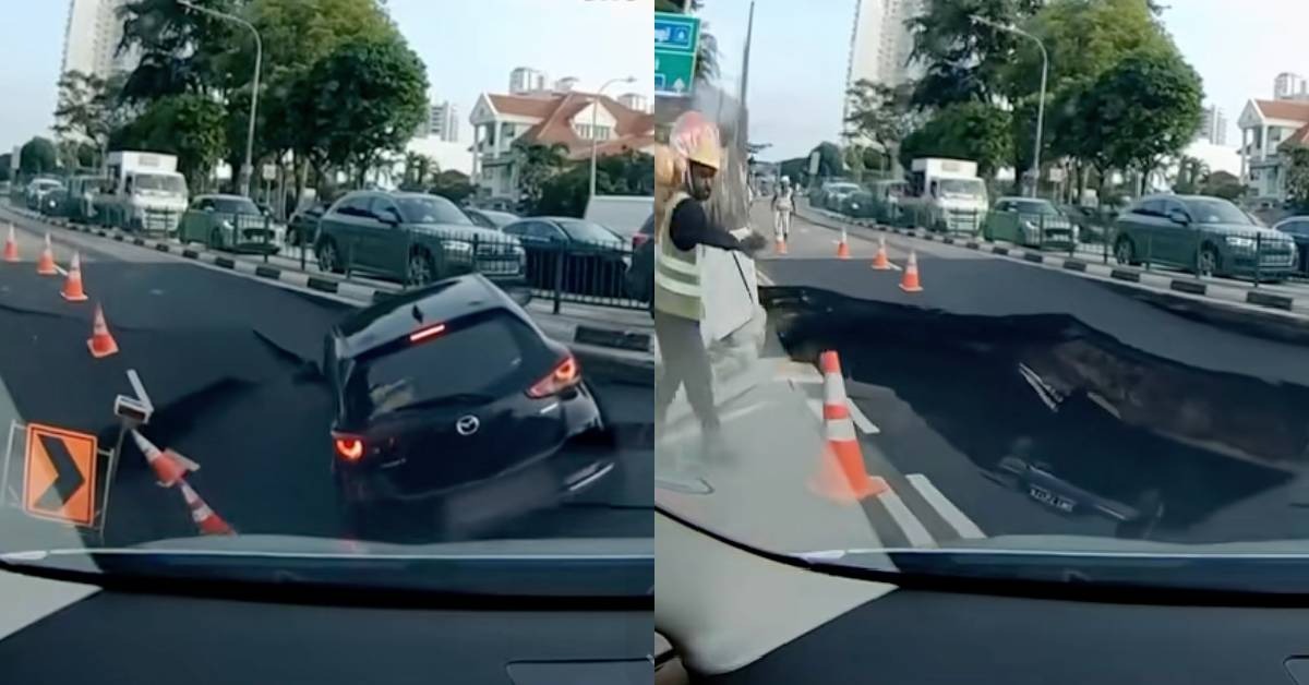 “Jarang Berlaku Di Negara Maju” – Video Detik-Detik Sebelum Kejadian ‘Sinkhole’ Di Singapura Tular