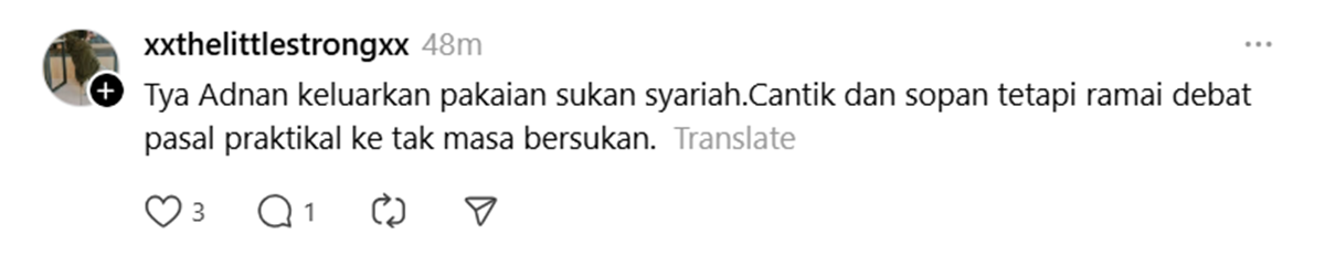 komen netizen - Tya Adnan