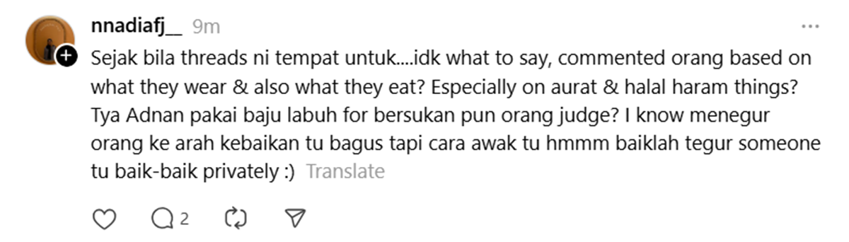 komen netizen - Tya Adnan