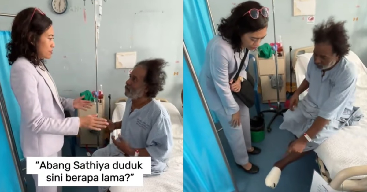 Jari Kaki Kiri Terpaksa Dipotong Kerana Jangkitan Kuman, Sathia Tetap Sempat Buat Lawak