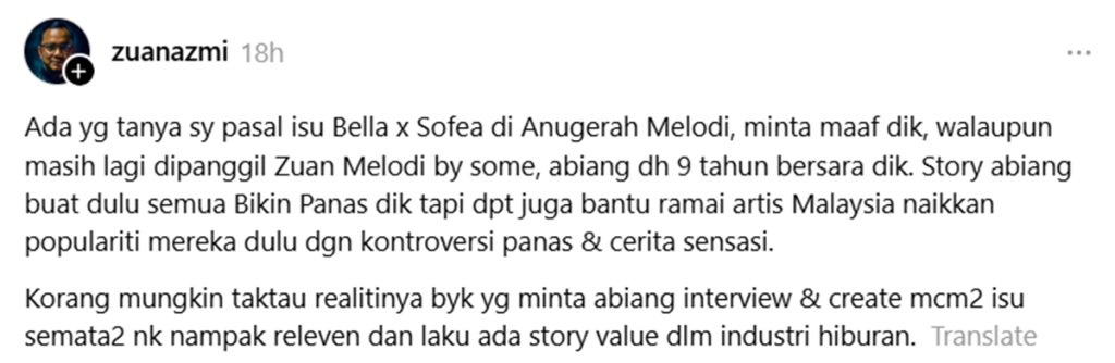 Bekas Wartawan Melodi Ulas Isu Bella & Sophia – “Realitinya Ramai Artis Sendiri Minta Interview Untuk Cipta Publisiti”