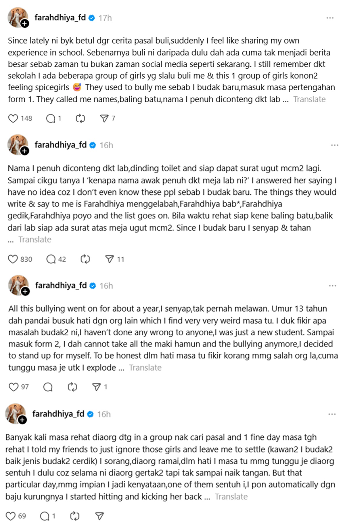 Farahdhiya dibuli