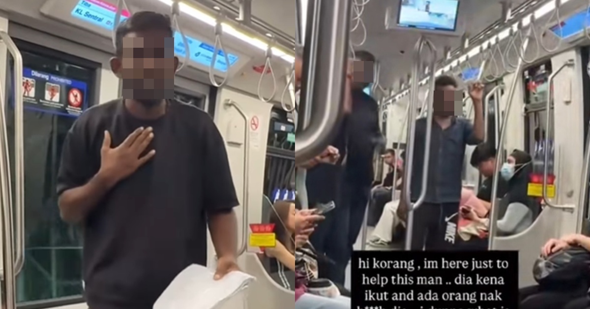 (VIDEO) Lelaki Menggigil Masuk LRT Minta Tolong, Dakwa Diekori Dari Pagi – “Abang Saya Ambil Insurans, Dia Nak Bun*h Saya”