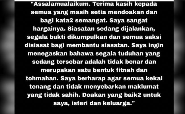 Penyanyi irama tradisional nafi lakukan amang seksual terhadap pelakon cilik