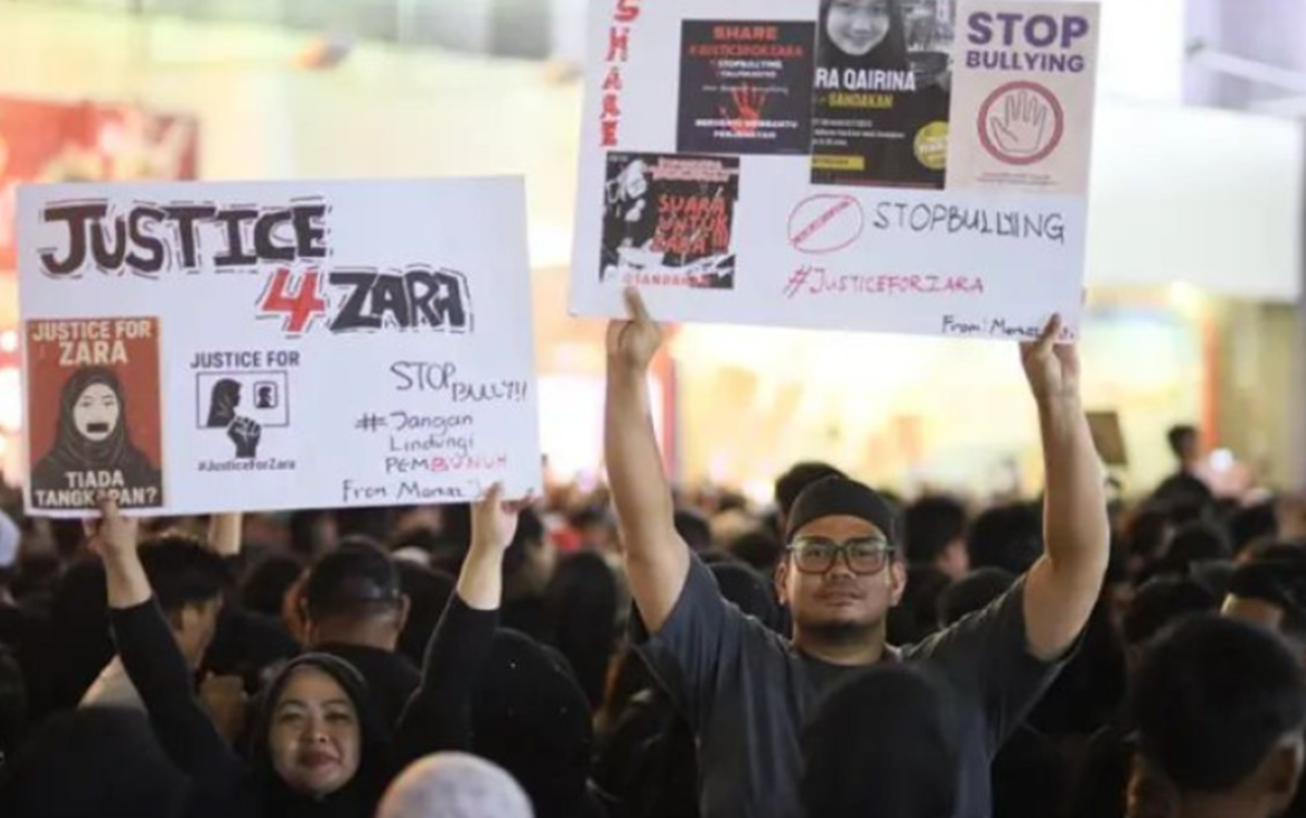 perhimpunan justiceforzara