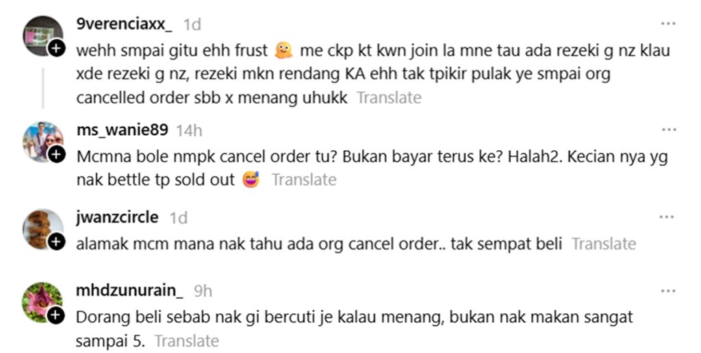 khairul aming cancel order