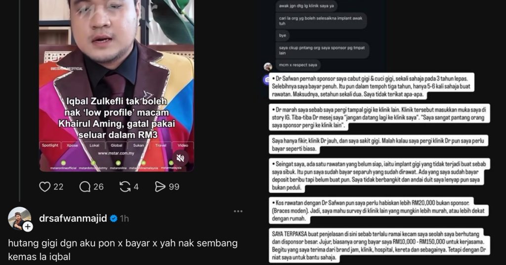 iqbal tak bayar gigi