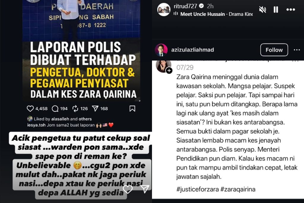 rita rudaini back up zara qairina