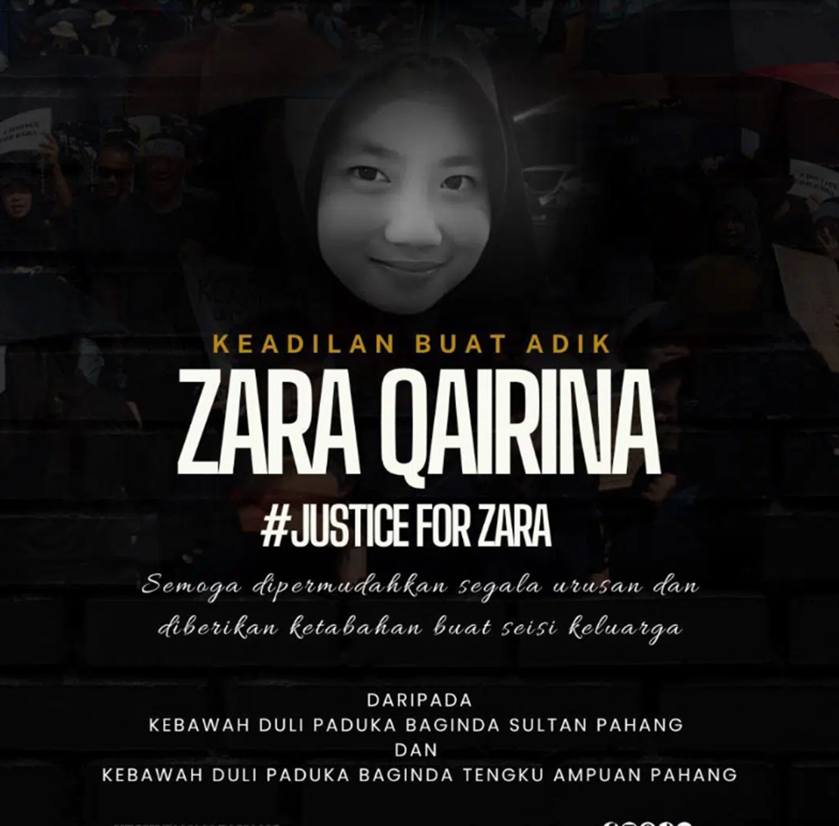 sultan pahang titah solat hajat untuk zara