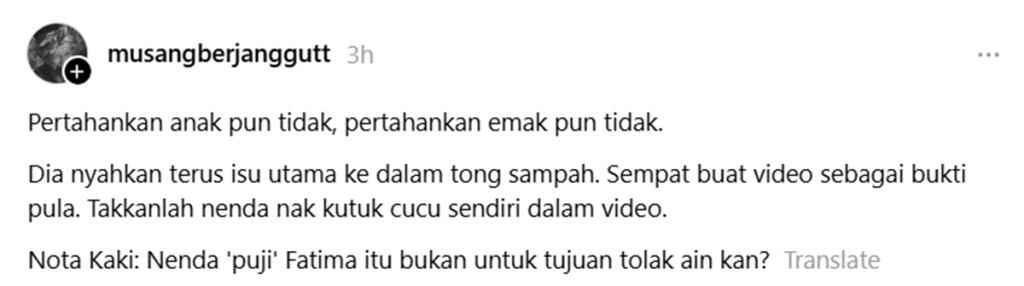 “Pertahan Mak Tak, Pertahan Anak Tak” – Isu Fatima & Nenda, Fattah Amin Dikritik Seakan ‘Tak Peduli’?