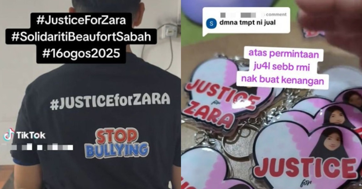 Jual Keychain, Baju & Pelekat ‘Justice For Zara’, Peniaga Bersuara Lepas Didakwa Ambil Kesempatan – “RM2.50 Saja, Harga Modal..”