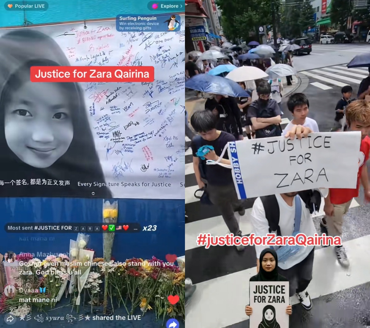 solidariti untuk Zara Qairina