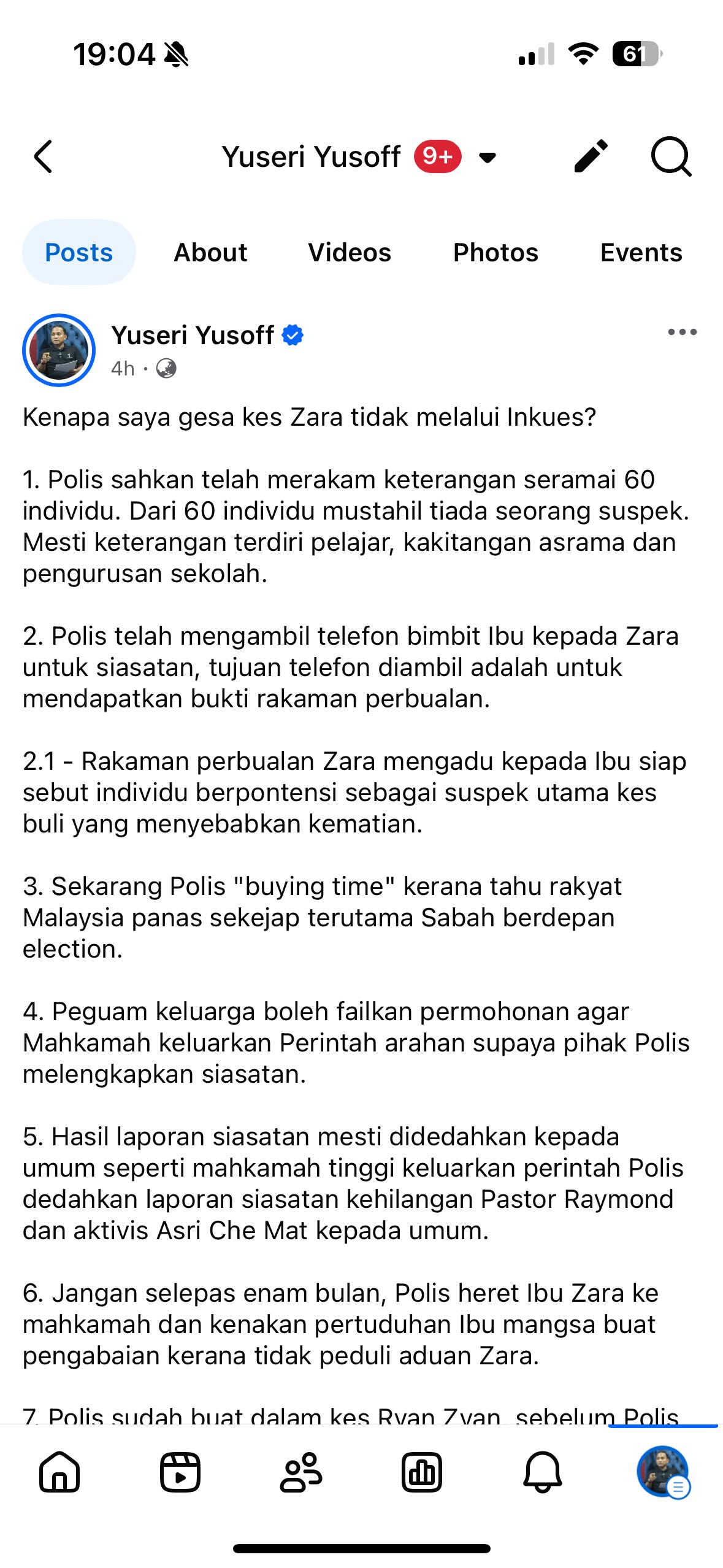 yuseri yusof kenyataan