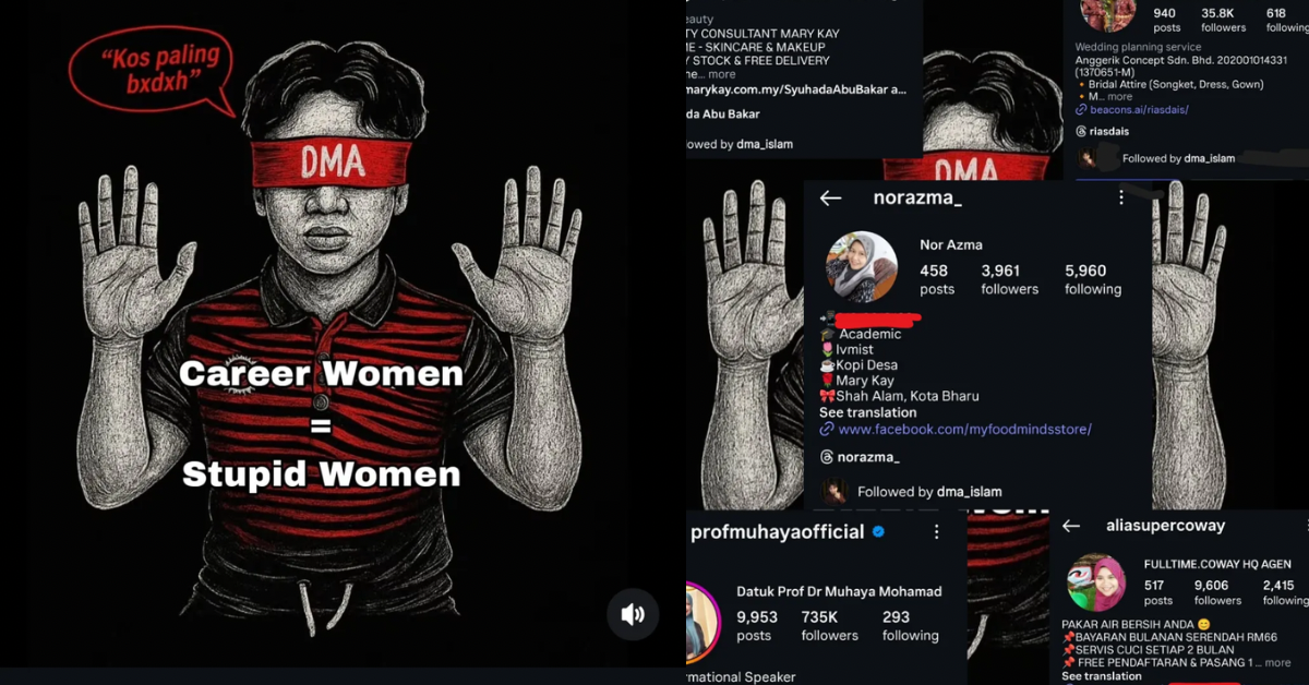“Label Perempuan Bekerja Bodoh Tapi Kenapa Follow Semua Perempuan Yang Ada Career” – DMA Islam ‘Dihencap’ Netizen