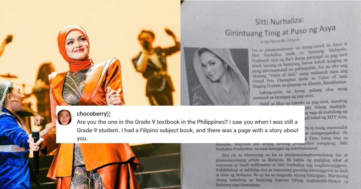 “Adakah Itu Awak…” – Netizen Filipina Dedah Siti Nurhaliza Tokoh Terkenal  Dalam Buku Teks