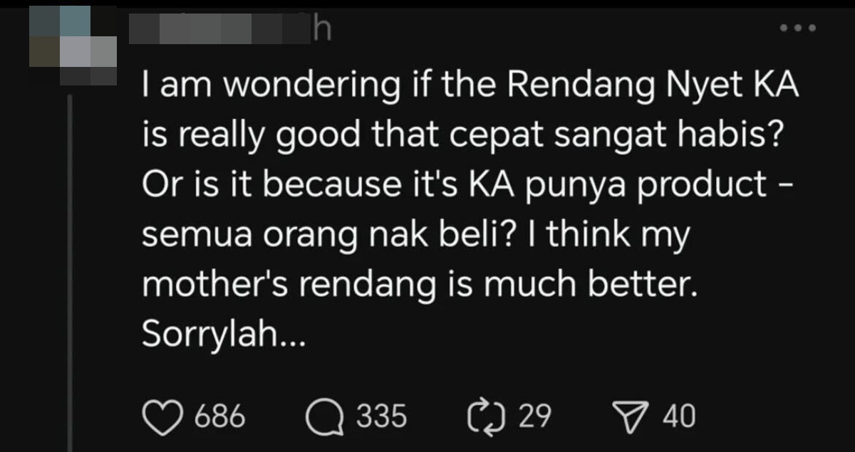 individu persoal kesedapan rendang nyet