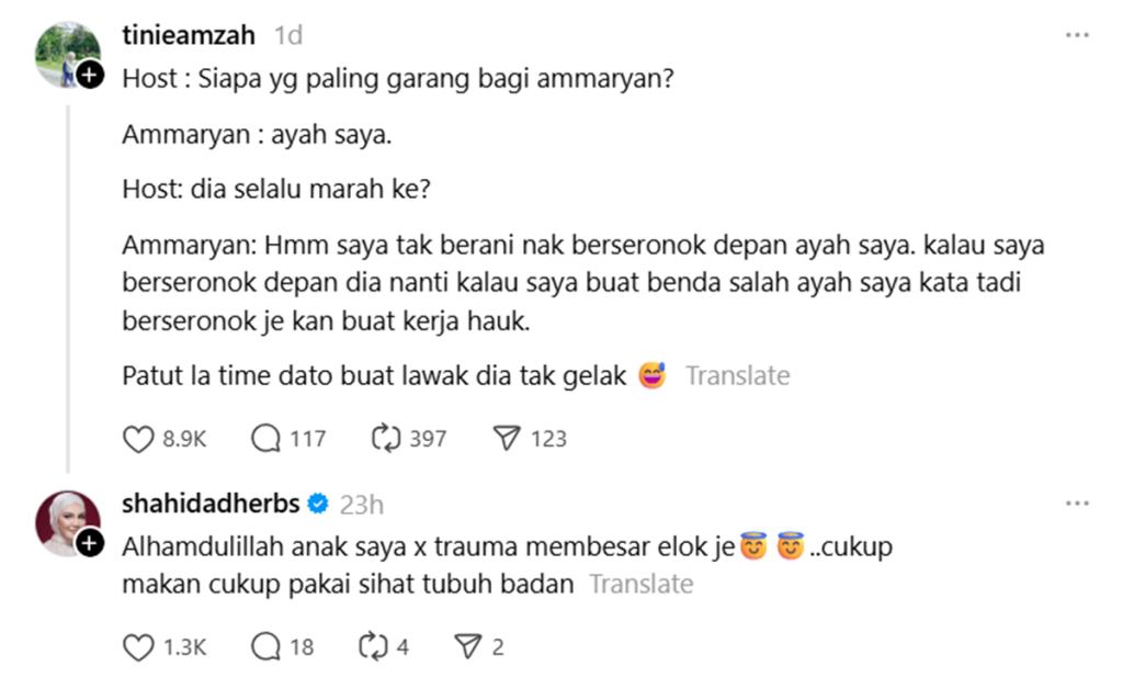datin shahida backup ammar