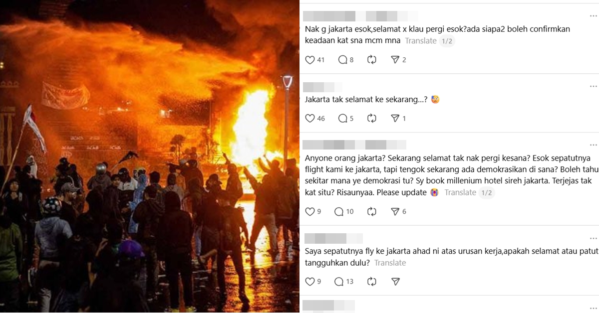 Rusuhan Di Indonesia Cetus Kebimbangan, Rakyat Malaysia Tertanya-Tanya Selamatkah Untuk Bercuti?