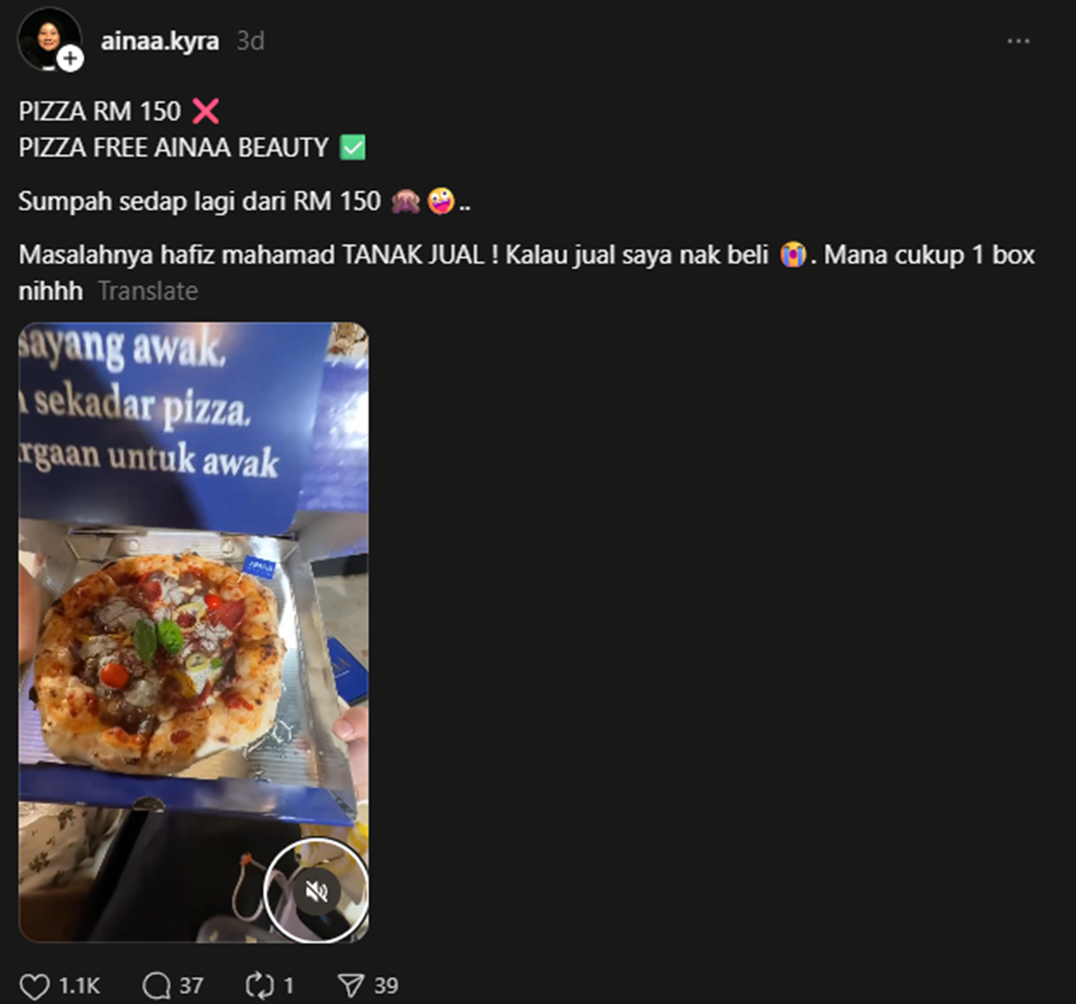 pizza percuma hafiz mahamad