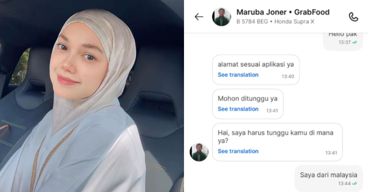 Puteri Sarah Kongsi Rezeki, Sedekah Makanan Untuk Pemandu Ojek Di Indonesia – “Buat Bapak Sama Teman, Dimakan Ya”