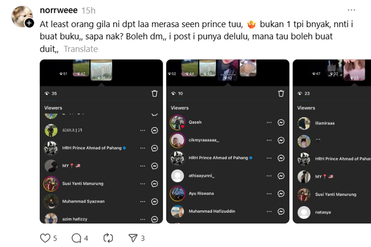 individu obses Tengku Ahmad Ismail