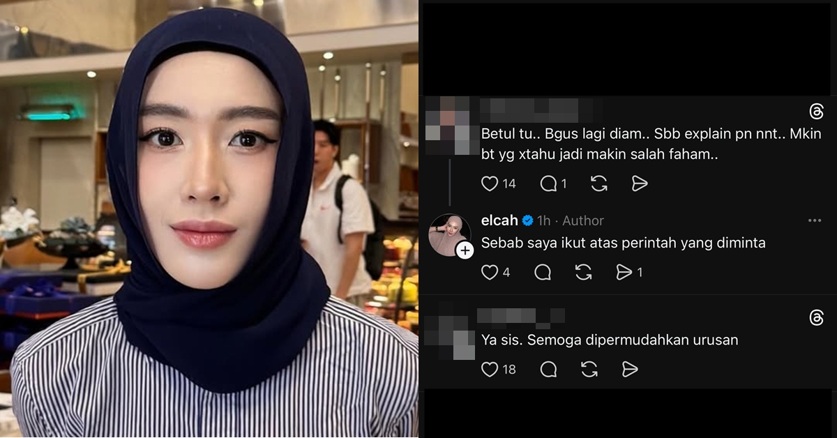 “Aku Rasa Lebih Baik Aku Diam” – Disaman Dek Tuduhan Curang, Elcah Akur Permintaan Peguam