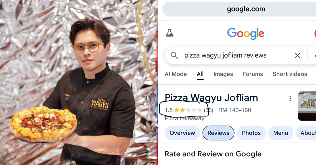 “Menyesal Beli, Tak Sedap Langsung!” – ‘Rate’ Tak Lebih 2 Bintang Dalam Google Review, Ramai Kata Pizza Jofliam Mengecewakan?