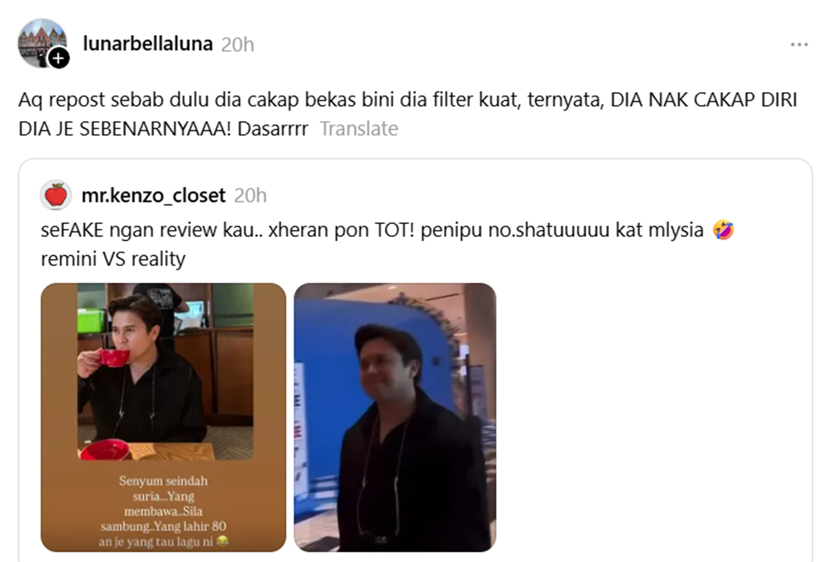 Dagu Jadi Runcing, Netizen Dakwa Jofliam Sunting Foto Berlebihan ...