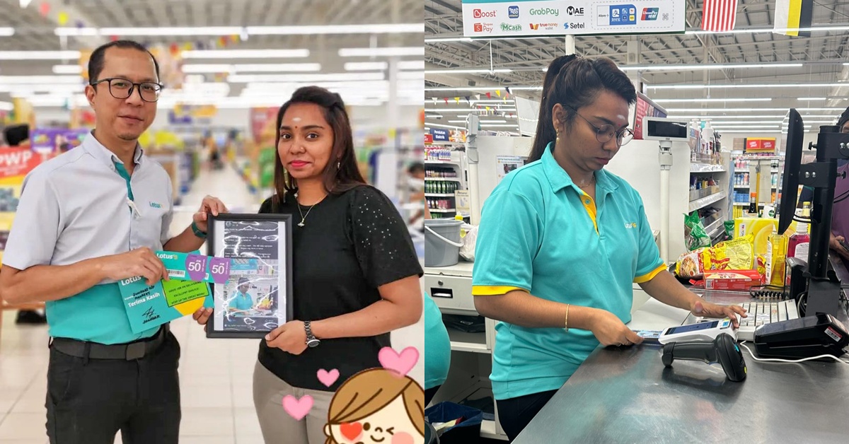 Tular Senyuman Sentiasa Dibibir & Layan Pelanggan Penuh Mesra, Staf Lotus’s Sitiawan Diberikan Penghargaan