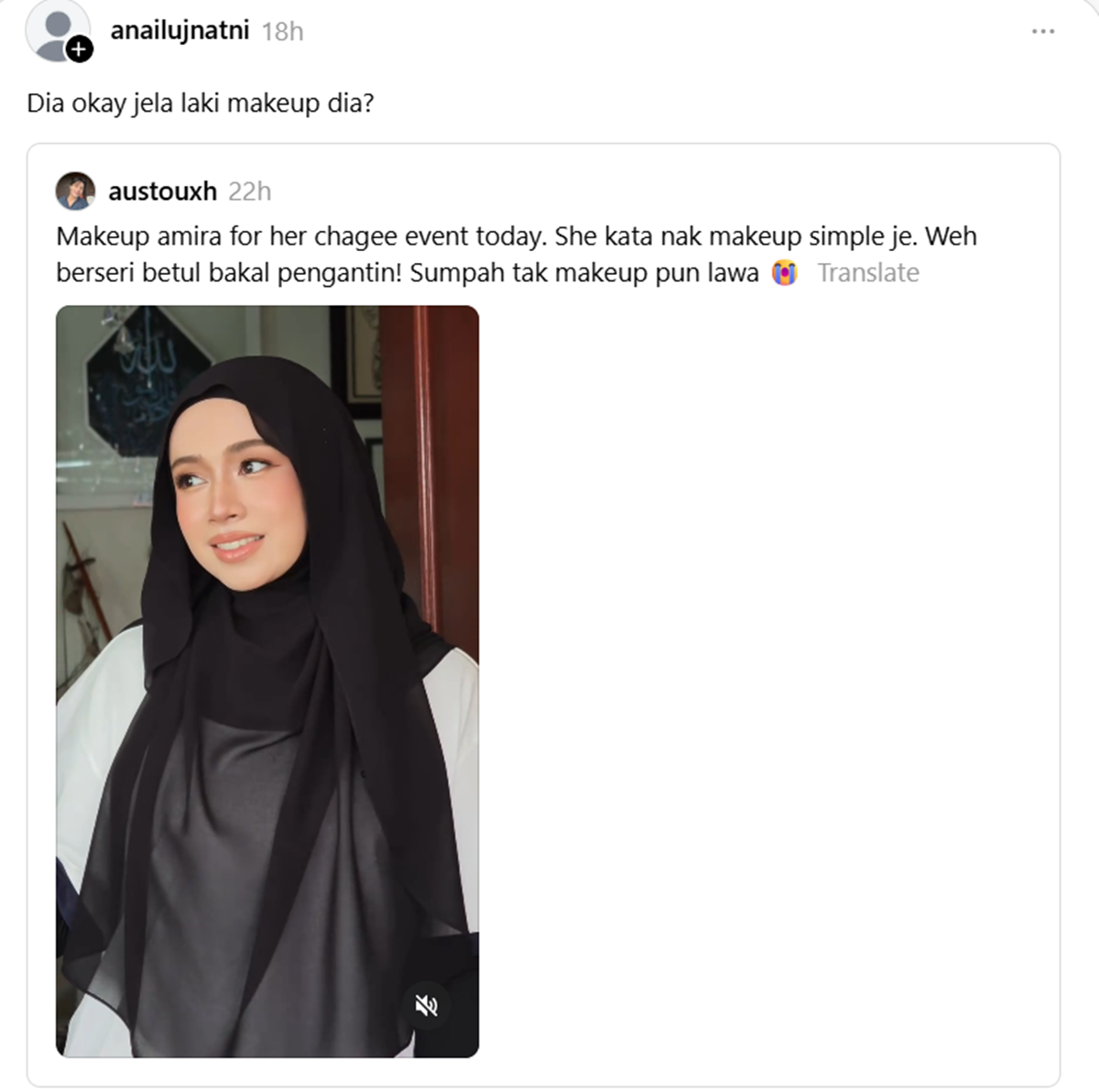 Threads sindir Amira Othman
